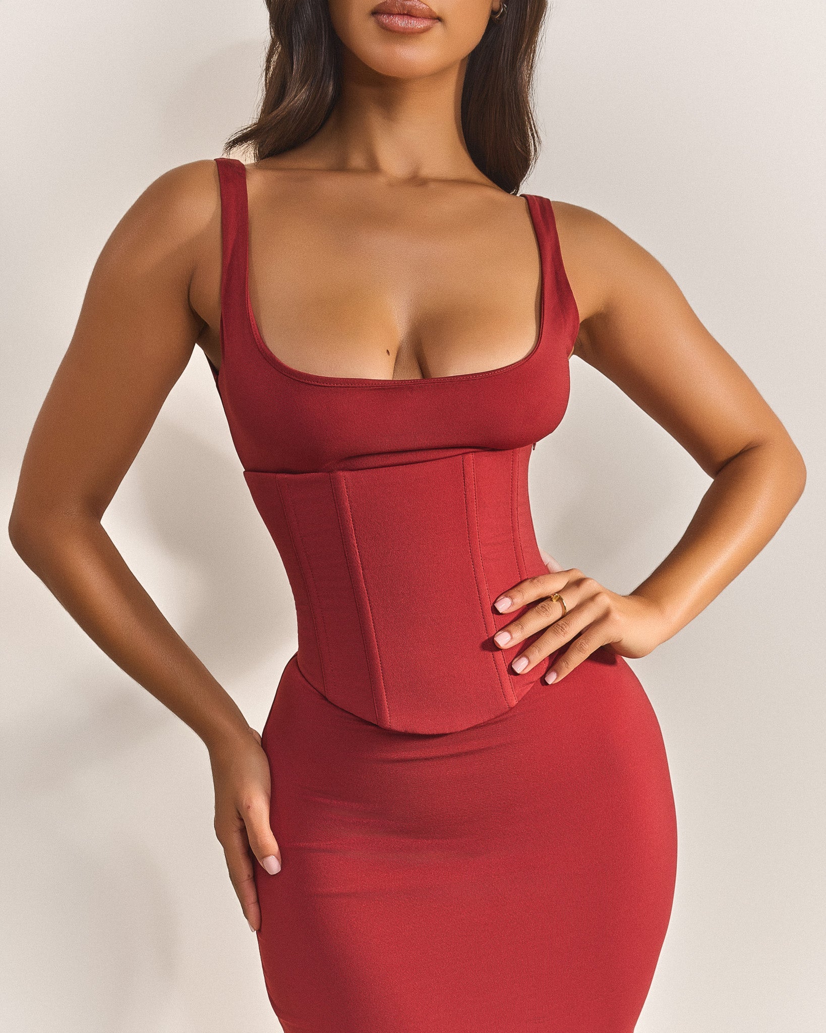 The Sandra Scoop Maxi in Red